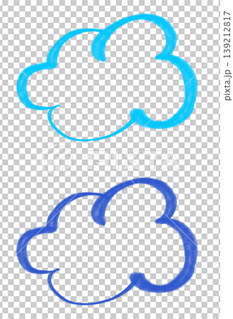 This is a line drawing of a cloud. 139212817
