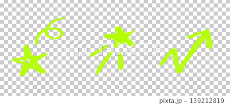 This is a hand drawing of stars and arrows. 139212819