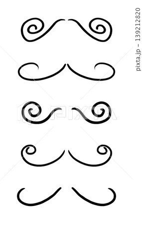 This is a line drawing of a beard. 139212820
