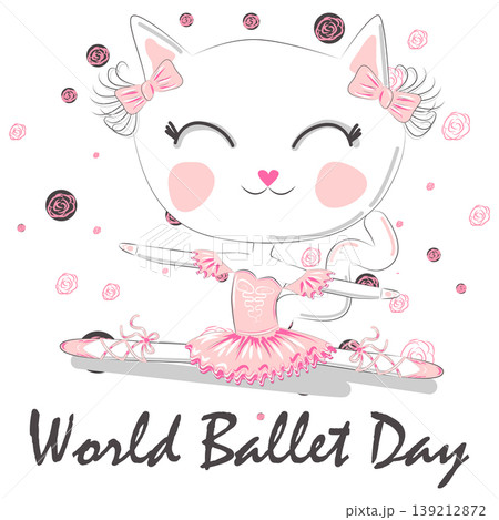 World Ballet Day, October. Young girl performing ballet dance conceptual World Ballet Day, October. Young girl performing ballet dance conceptual 139212872