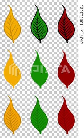 This is a colorful leaf illustration. 139212981