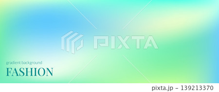 Gradient blue abstract background with mint green and yellow spring tones. Vivid aqua and turquoise gradation for fashion banner template. Bright summer vector backdrop with bold nature color energy 139213370