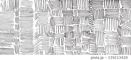 Irregular small dash pattern. Crosshatch hand drawn doodle texture. Pencil strokes form geometric paper design. Black linear creates vintage overlay with rough grunge aesthetic. Vector tribal bg Irregular small dash pattern. Crosshatch hand drawn doodle texture. Pencil strokes form geometric paper design. Black linear creates vintage overlay with rough grunge aesthetic. Vector tribal bg 139213420