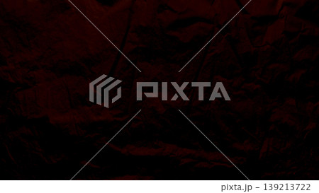 dark red crumpled paper texture abstract background deep folds dramatic shadows intricate wrinkles moody atmosphere 139213722