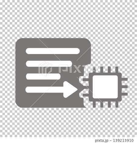 IT material (gray) illustrating an automated system that analyzes text information using artificial intelligence. IT material (gray) illustrating an automated system that analyzes text information using artificial intelligence. 139213910