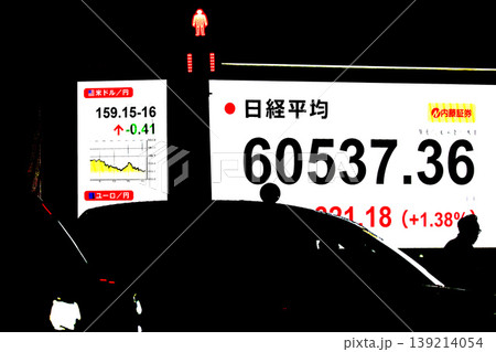 日本の東京都市景観初6万円突破・6万0537円36銭・株価/終値。半年で6万台と史上最速の大台替わり 139214054
