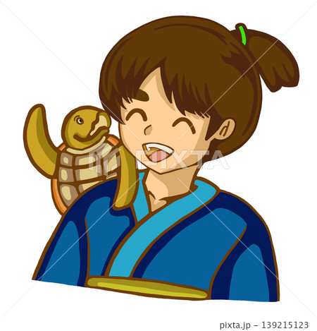 亀と楽しそうな浦島太郎 亀と楽しそうな浦島太郎 139215123
