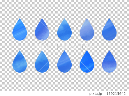 A vibrant blue watercolor texture water droplet material. A vibrant blue watercolor texture water droplet material. 139215642