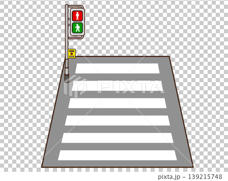 Illustration material of a pedestrian crossing and traffic lights 3 Illustration material of a pedestrian crossing and traffic lights 3 139215748