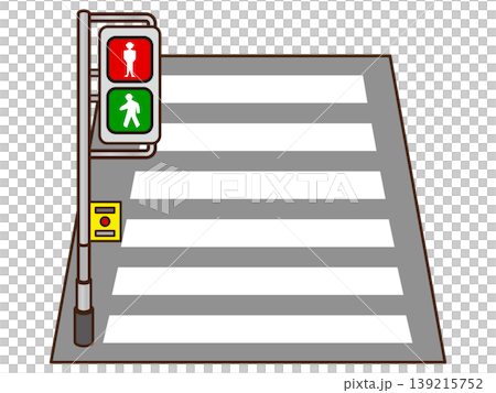 横断歩道と信号機のイラスト素材 横断歩道と信号機のイラスト素材 139215752