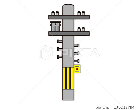 電信柱のイラスト素材 電信柱のイラスト素材 139215794