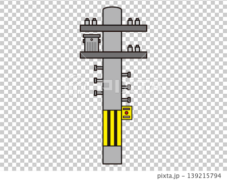電信柱のイラスト素材 電信柱のイラスト素材 139215794