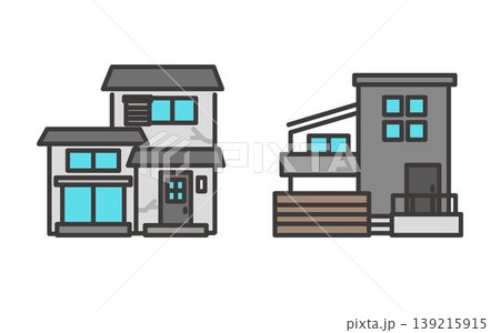 リフォームした戸建てのベクターイラスト素材 139215915