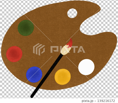 color palette with paintbrush color palette with paintbrush 139216172