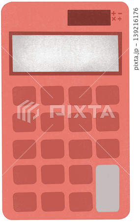 light red calculator light red calculator 139216176