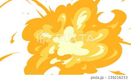 爆発する炎のエフェクトのイラスト素材 爆発する炎のエフェクトのイラスト素材 139216253