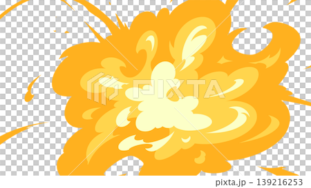 爆発する炎のエフェクトのイラスト素材 爆発する炎のエフェクトのイラスト素材 139216253