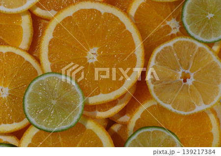 Fresh Citrus Slices Patterned Backdrop Fresh Citrus Slices Patterned Backdrop 139217384