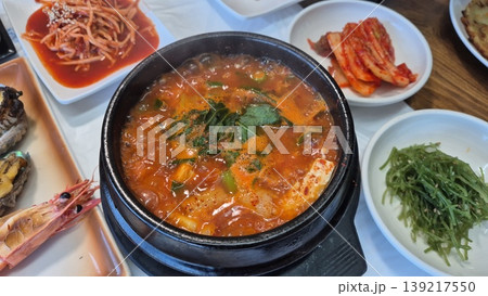 delicious authentic spicy korean seafood fish stew maeuntang delicious authentic spicy korean seafood fish stew maeuntang 139217550