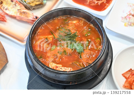delicious authentic spicy korean seafood fish stew maeuntang delicious authentic spicy korean seafood fish stew maeuntang 139217558