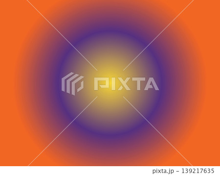 Radial gradient of orange purple yellow and blue abstract background. 139217635