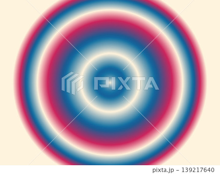 Red white and blue concentric circles gradient creating a target like abstract background. 139217640