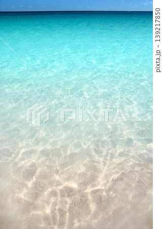 Caribbean turquoise sea beach shore white sand Caribbean turquoise sea beach shore white sand 139217850