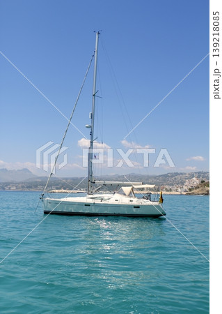 sailboat turquoise tropical Moraira Playa Portet 139218085