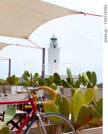 La Mola lighthouse in formentera with bicycle La Mola lighthouse in formentera with bicycle 139218382