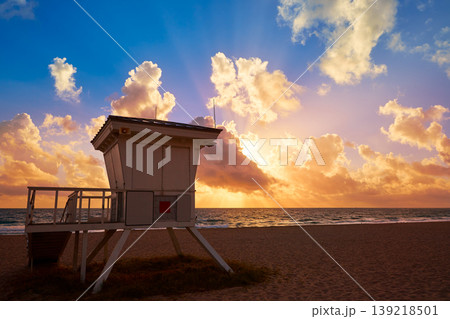 Fort Lauderdale beach sunrise Florida US Fort Lauderdale beach sunrise Florida US 139218501