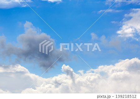 Blue sunny sky white clouds Blue sunny sky white clouds 139218512