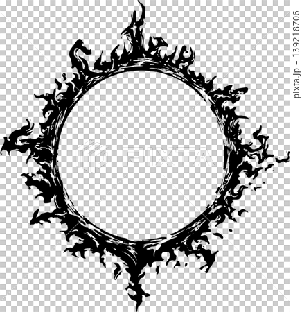 Ink painting illustration of the sun Ink painting illustration of the sun 139218706