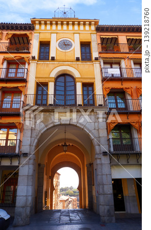 Toledo facades in Castile La Mancha Spain Toledo facades in Castile La Mancha Spain 139218760