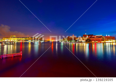 Florida Tampa skyline at sunset in US Florida Tampa skyline at sunset in US 139219105