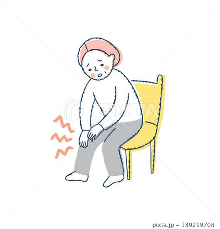 膝が痛いシニア女性 膝が痛いシニア女性 139219708