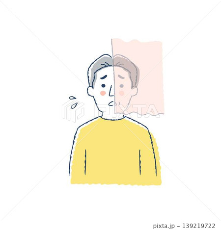 片側の目が見えにくく困っているシニア男性 139219722