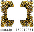 Golden Barocco, baroque or rococo vintage frame or borders with copy space. Floral elements with 139219731