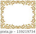 Golden Barocco, baroque or rococo vintage frame or borders with copy space. Floral elements with 139219734