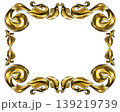 Golden Barocco, baroque or rococo vintage frame or borders with copy space. Floral elements with 139219739