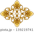 Golden Barocco, baroque or rococo vintage floral elements and swirls with leaves in old traditional 139219741
