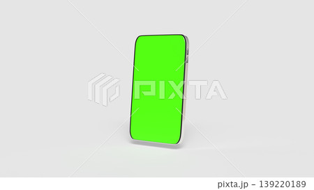 Modern Smartphone Mockup with Green Screen for Mobile App Design 3d render. Modern Smartphone Mockup with Green Screen for Mobile App Design 3d render. 139220189