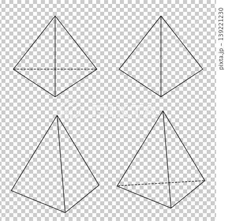 This is a triangle line drawing. 139221230