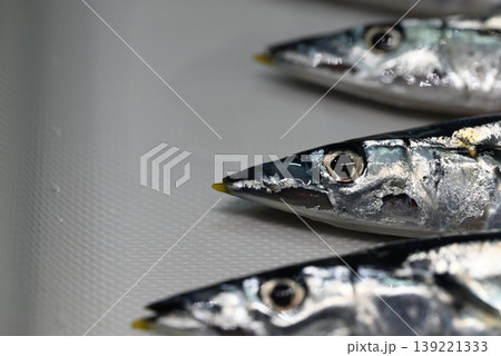 秋の味覚の新鮮な生の秋刀魚 秋の味覚の新鮮な生の秋刀魚 139221333