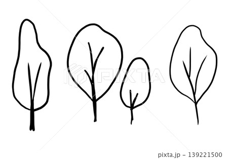 This is a tree hand-drawn illustration. This is a tree hand-drawn illustration. 139221500