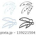This is an illustration of palm leaves. 139221504