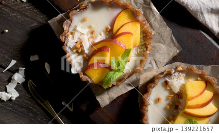Peach vegan tarts Peach vegan tarts 139221657