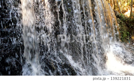 Waterfall in the park of the Estanislau fountain 139221831