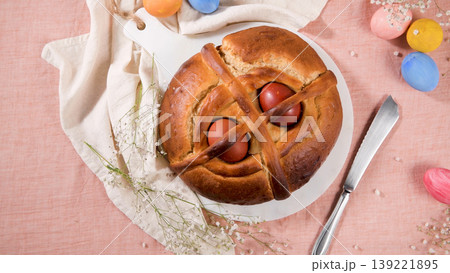 Easter folar with eggs 139221895
