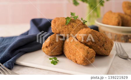 Cod dumplings or bolinhos de bacalhau Cod dumplings or bolinhos de bacalhau 139221929