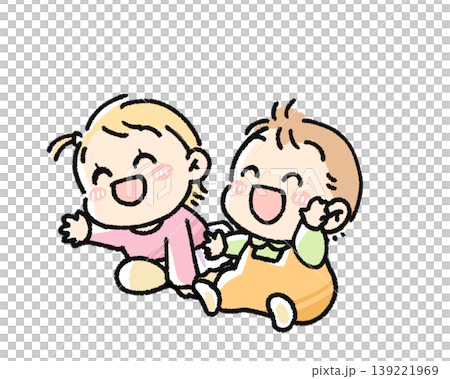 2人で座るごきげんなあかちゃん 2人で座るごきげんなあかちゃん 139221969